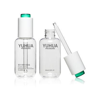 2 uncje Recycled PCR 60 ml Plastikowe butelki z serum do twarzy Push Bottom Dropper