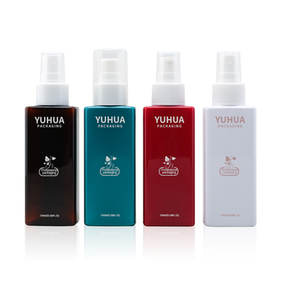 Galwaniczna 100 ml kwadratowa butelka PET z opryskiwaczem pompy