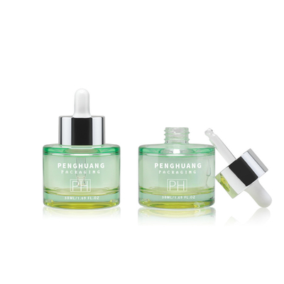 Zielone szklane butelki z zakraplaczem olejków eterycznych 20 ml 30 ml 50 ml