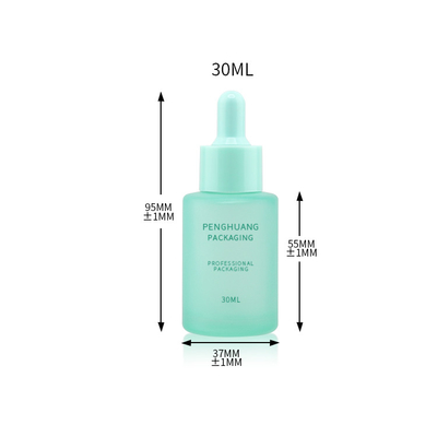 Matowe kolorowe szklane butelki na serum Opakowania kosmetyczne Szklane butelki z zakraplaczem olejków 30ml