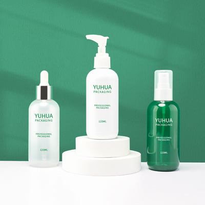 120 ml 150 ml zielona plastikowa butelka z zakraplaczem sitodruk balsam do kremu opakowanie