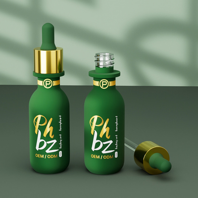 Okrągłe butelki z kroplówką do surowicy Logo na zamówienie Butelka ze szklaną olejką esencją