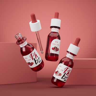 Nie- toksyczny szklany toner serum butelka oleju esencji do opakowań kosmetycznych