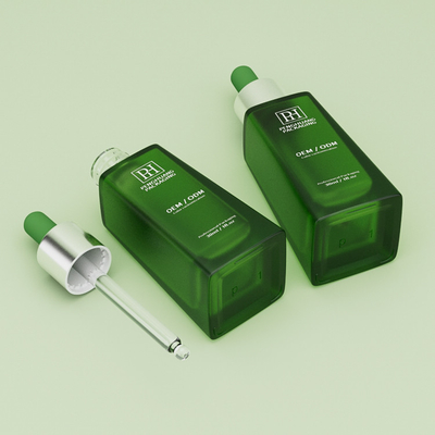 30 ml 1 oz zielone szkło pusty serum butelki kroplówki EO sterylizacji