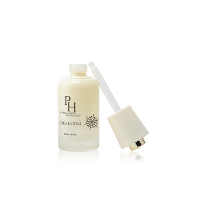 Zindywidualizowane logo 30 ml okrągłe pusty szklany Serum butelki kroplówki z silk screen druku