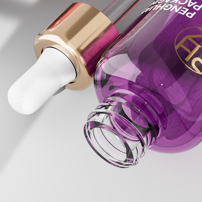 Zindywidualizowane logo 30 ml pustych okrągłych butelek z kroplami szklanymi do oleju surowego