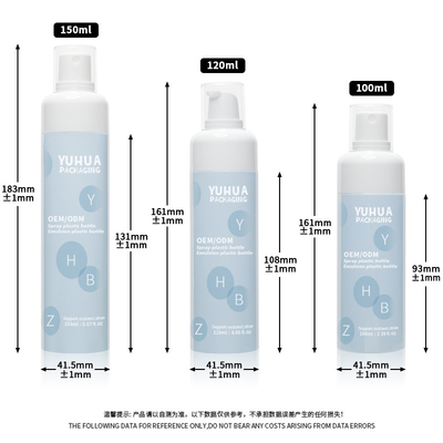 Flaski do spryskowania mgły z tworzywa sztucznego 100 ml 120 ml 150 ml Powtórnie wypełniające się kosmetyczne pusty atomizer Flaski do spryskowania