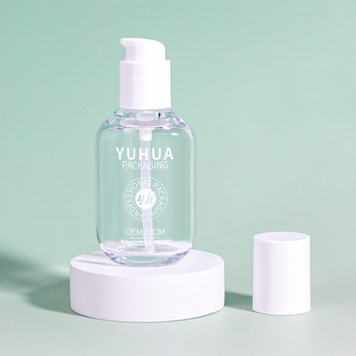 Logo na zamówienie Wyczyścić pusty pompki serum balsam butelka luksusowe PETG plastikowe butelka kosmetyczna z pompą