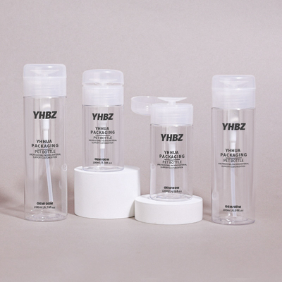 100 ml-500 ml, do konfigurowania, okrągłe plastikowe butelki do usuwania płynów i tonera makijażu
