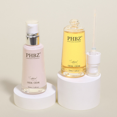 Przejrzystość płynnej podstawy szklanej butelki 50 ml Pustka pompa kremowa