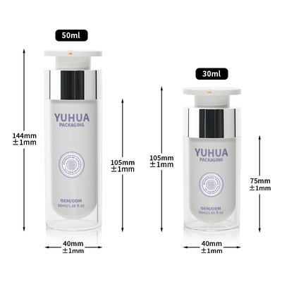 Double Wall Plastic Airless Bottle 30ml 50ml Clear Airless Pump Bottle