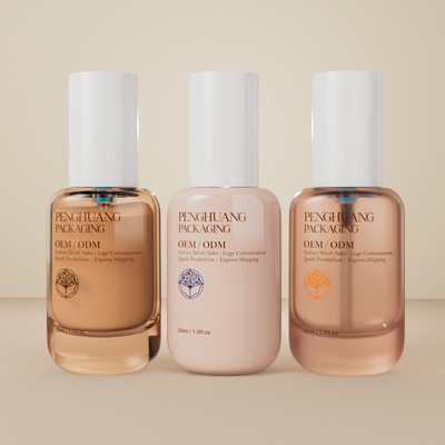 Szklana butelka z przejrzystym fundamentem 30 ml 1 oz