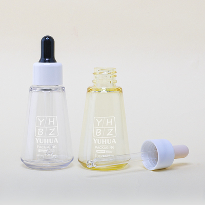 Hurtowa produkcja sitodrukowa butelek z zakraplaczem do serum, 50 ml, konfigurowalna plastikowa butelka na olejek eteryczny