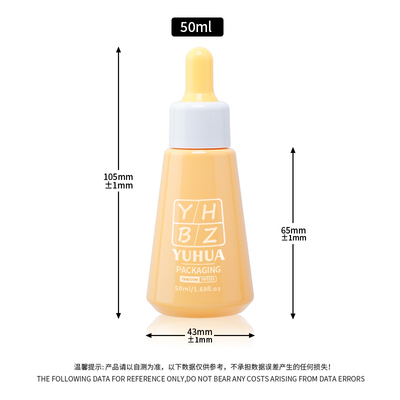 Hurtowa produkcja sitodrukowa butelek z zakraplaczem do serum, 50 ml, konfigurowalna plastikowa butelka na olejek eteryczny