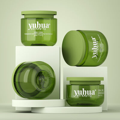 Jasny lub kolorowy pojemnik kremowy z tworzyw sztucznych o okrągłym kształcie Idealny do kremów kosmetycznych, balsamów do pielęgnacji skóry i opakowań kosmetycznych