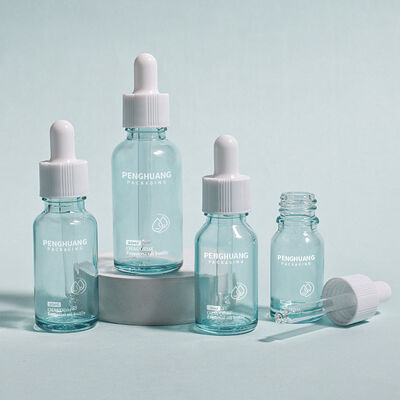 Szklany kroplówka oleju Logo butelki szklanej Niestandardowy gładki pojemnik Zaprojektowany do olejów eterycznych Serów i kosmetyków