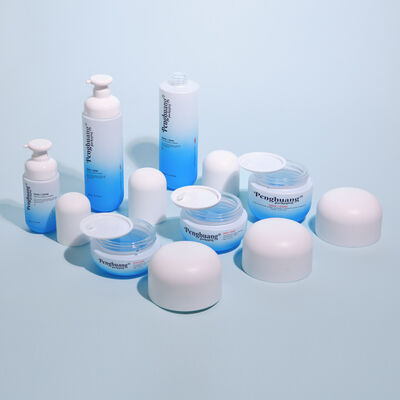 Zestaw szklanych opakowań kosmetycznych z możliwością nadruku sitodrukiem, z własnym logo i personalizacją kolorystyczną