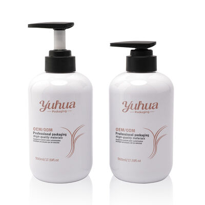 500 ml okrągła butelka kosmetyczna z PET wykonana z materiału podlegającego recyklingowi wspierająca inicjatywy dotyczące zrównoważonego opakowania w kosmetykach