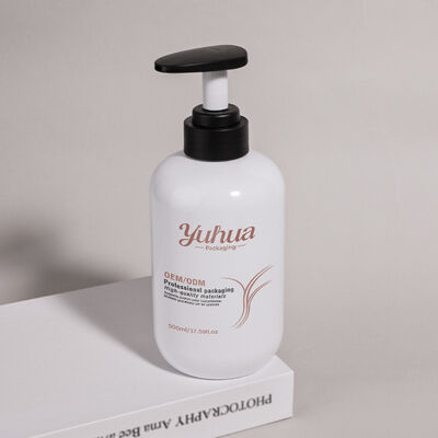 500 ml okrągła butelka kosmetyczna z PET wykonana z materiału podlegającego recyklingowi wspierająca inicjatywy dotyczące zrównoważonego opakowania w kosmetykach