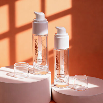 Liquid Foundation Bottles glass cosmetic packaging set with 30ml capacity customizable printing and durable airtight leak proof design