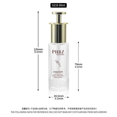 Silk Screen Printing Round Oil Serum Bottle Durable Leak Proof Packaging Container for Essential Oils and Cosmetics