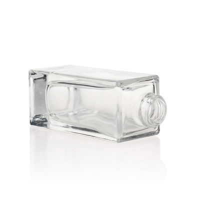 Clear Frosted Liquid Foundation Bottles 30ml Logo Print Square Shaped