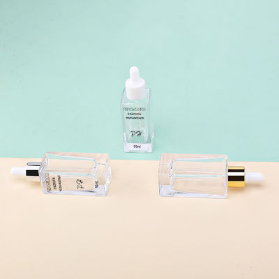 Hurtownia opakowań kosmetycznych Pielęgnacja skóry 50ml Szklane butelki z zakraplaczem Szklana butelka na serum