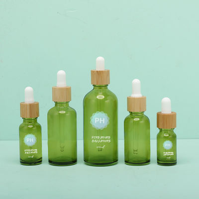 Butelka z zakraplaczem Green Bamboo Essential Oil Aluminiowa i plastikowa obroża