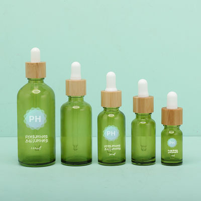 Butelka z zakraplaczem Green Bamboo Essential Oil Aluminiowa i plastikowa obroża