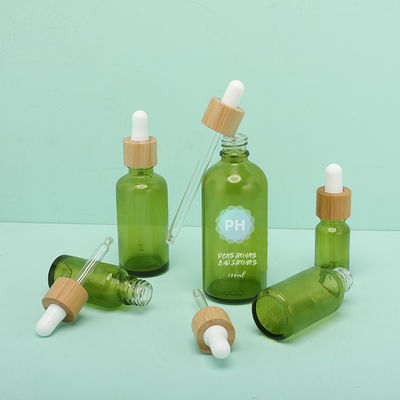 Butelka z zakraplaczem Green Bamboo Essential Oil Aluminiowa i plastikowa obroża
