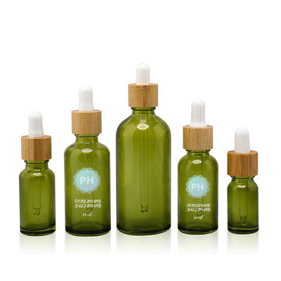 Butelka z zakraplaczem Green Bamboo Essential Oil Aluminiowa i plastikowa obroża