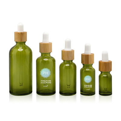 Butelka z zakraplaczem Green Bamboo Essential Oil Aluminiowa i plastikowa obroża
