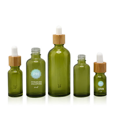 Butelka z zakraplaczem Green Bamboo Essential Oil Aluminiowa i plastikowa obroża