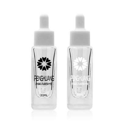 50 ml szklana butelka surowicy z białym zakraplaczem