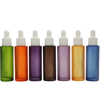 Kolorowe zamrożone 50 ml pusty serum kroplówka Szklana butelka opakowanie do oleju