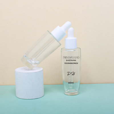 Butelka z zakraplaczem oleju Naciśnij zakraplacz Szklana butelka na serum 40 ml