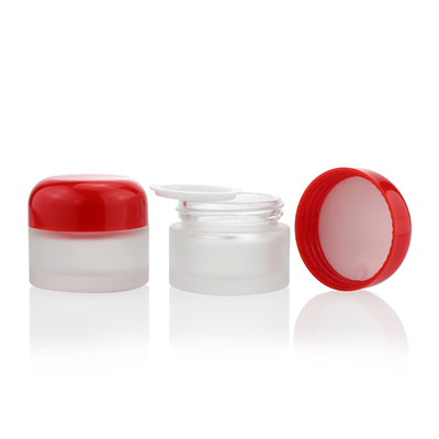 Matowy szklany słoik Mini opakowanie na krem ​​pod oczy 15g 15ml Okrągły szklany słoik