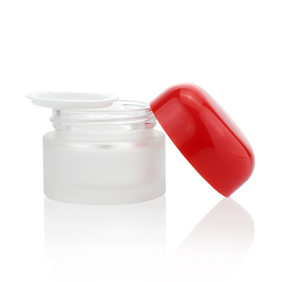Matowy szklany słoik Mini opakowanie na krem ​​pod oczy 15g 15ml Okrągły szklany słoik