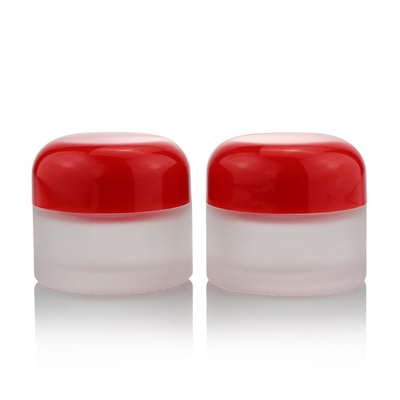 Matowy szklany słoik Mini opakowanie na krem ​​pod oczy 15g 15ml Okrągły szklany słoik
