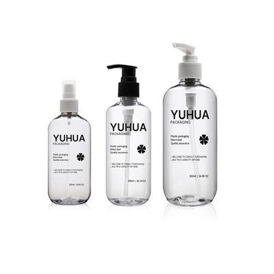 250 ml 300 ml 500 ml butelek szamponu PET Przezroczysta plastikowa butelka z rozpylaczem z pompką