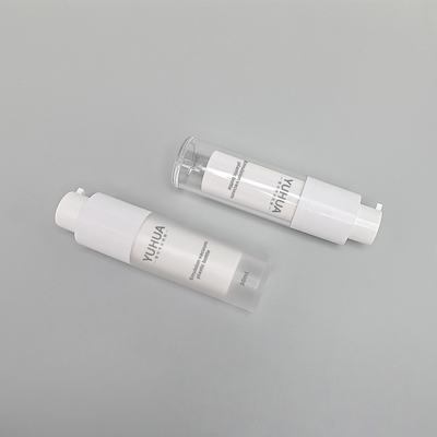 Airless Round Shape Podwójna ścianka Plastikowa butelka PET 15 ml 30 ml 50 ml Przezroczysta