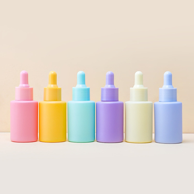 Sky Blue Color Szklane butelki z zakraplaczem Serum Opakowanie olejku do włosów 30 ml