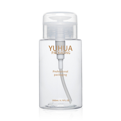 Przezroczysty plastikowy środek do usuwania butelek Opakowanie Butelka Press Pump Toner 12ml 200ml 300ml