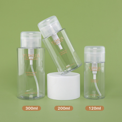 Przezroczysty plastikowy środek do usuwania butelek Opakowanie Butelka Press Pump Toner 12ml 200ml 300ml