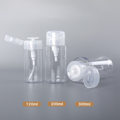 Przezroczysty plastikowy środek do usuwania butelek Opakowanie Butelka Press Pump Toner 12ml 200ml 300ml