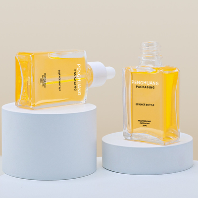 30 ml szklane opakowanie na butelki Szklane kwadratowe butelki na serum z zakraplaczem