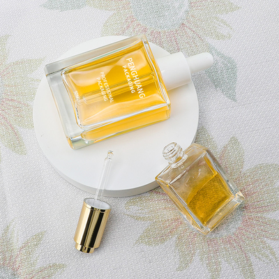 15 ml 30 ml 50 ml 100 ml Serum Zakraplacz Butelka Olej Opakowanie Szklany kwadratowy kształt