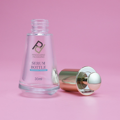 30ml Szklane butelki z zakraplaczem do serum, kolba stożkowa, tłoczenie na gorąco