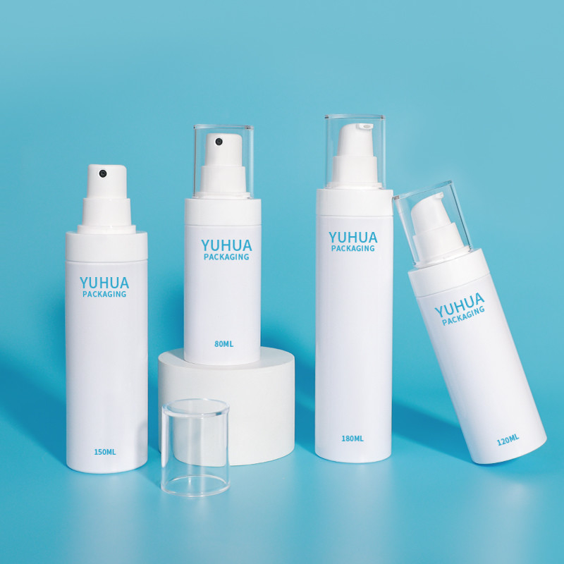 Logo na zamówienie 120ml 150ml 180ml Biała plastikowa pompa rozpylająca butelka z sprayem cienkiej mgły