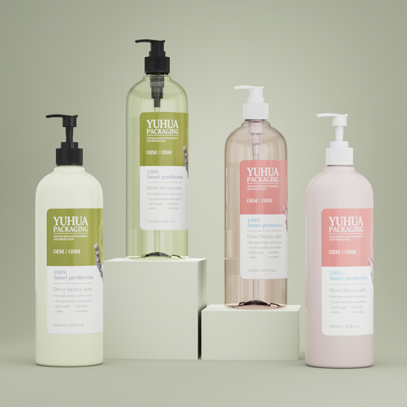 1000ML Luxury Eco-Friendly Plastic Pump Bottle for Shampoo Conditioner with Lotion Pump